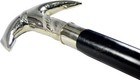Nautical Anchor Walking Cane Chrome Silver Handle Black Wooden Stick Gift