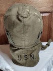 Vintage Wwii Us Navy Foul Weather Deck Cap N-1 Hat Size 7 1 2 Nxsx Od Green Usn