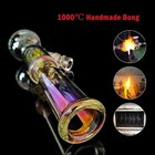 13  Iridescent Glass Bong Water Pipe Percolator Thick Smoking Hookah Beaker