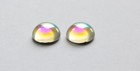Crystal Clear Ab Foiled Glass Cabochons 13mm  4   Cab704aa