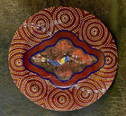 Lizard Aligator Plate-traditionally Hand-painted Australian Aboriginal Art -11 