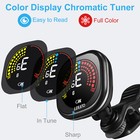 Lekato Clip-on Lcd Digital Tuner For Guitar Bass Violin Ukulele