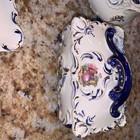 2 Cute Vintage Royal Grace Japan Porcelain Footed Bowls With Lids    2 Trays