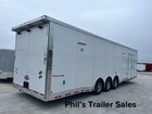 2023 Cargo Mate 34  All Aluminum Car   Racing Trailer Bathroom Trailer Closeout 