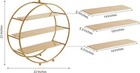 Circle Tall 21-inches Desse Gold Wheel Stand Metal Round Balsa Holders - Cupcake