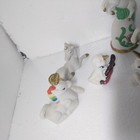 Ceramic Unicorn Figurines Lot Of 6  2 With Rainbow Manes  Vintage 