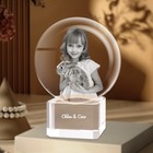 Crystal Ball 3d Photo Gifts  Personalised 3d Crystal Birthday Wedding Presents