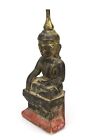 Antique Burmese 19th Century  Burma Shan Buddha  26 5cm High  Teak Wood Statue