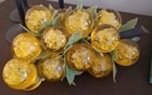 Vtg Mcm Gold Flake Lucite Grape Cluster Uv Reactive Glow Apple Juice 10  Resin