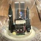 Vtg Macy   s Twin Towers Nyc Skyline Animated Musical Snow Globe Works  no Water 