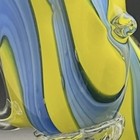 Mdina Glass Blue Yellow Angel Fish Sculpture paperweight 1968-84 Malta 11  Tall