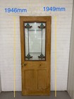 Reclaimed Old Victorian Pine Internal Door Stained Glass  1946 Or 1949 X 730mm