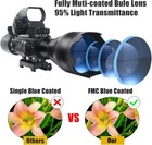 4-16x50 Tactical Rifle Scope Red green Illuminated Range Finder Reticle W laser