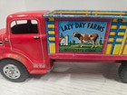 1950s Marx Lazy Day Farms Tin Livestock Truck Pressed Steel Farm Toy