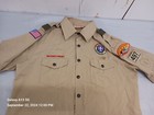 Boy Scouts Button Down Shirt With Patches Men s Size Large  