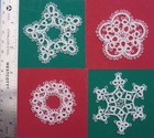 Tatted Snowfakes - Shuttle Tatting - Snowflake Set 4 - Size 30 Thread