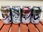 Busch Light 2025 Fishing  Set Bottom Opened Tuna Bass Walleye Salmon 4 Empty Can