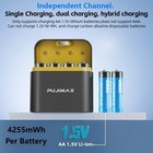4 Pack 4255mwh Aa 1 5v Rechargeable Lithium Batteries   Fast Charger Box New