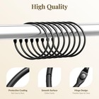 Premium Metal Shower Curtain Rings Rustproof Anti Drop Smooth Sliding Hooks