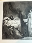 Vintage 1895 Antique Print Death Of Chopin Photogravure Original