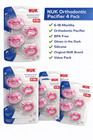 Nuk 12 Orthodontic Pacifiers 6-18 Months     Glow In The Dark Blue  Bpa Free 4-pac