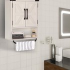 Farmhouse Wall Storage Cabinet With Two Barn Door  Rustic Mounted Medicine Ca   