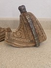 Antique 19th Century Chilean Rodeo Huaso Horse Stirrups iron And Silver Hardware