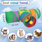 Yuepet Guinea Pig Tunnel  3-way Collapsible Play Tubes With Ball  S  Rainbow