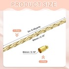 4mm 5 46 Yards Braided Leather Cords  Round Leather Strap Necklaces  Gold