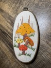 Vintage Mushroom Crewel  