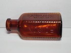Antique Amber Poison Bottle 3 Sided Embossed 5  Tall See Description