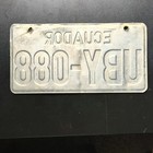     ecuador Uby-088 License Plate  - South America White black     
