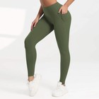 Women s Skinny Pockets Gym Yoga Leggings Pure Color Outdoors Workout High Waist