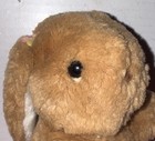 Vintage 1976 Gund Luv Me Bunny Rabbit Plush Fur Felt Nose Flowers 7 Inch Stuffed