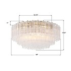Crystorama Lighting Group Clear Glass Addis 16 Light 32 w Flush - Brass