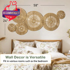 Handwoven Wall Baskets Set Of 6  17   15   13   11   9   7    Large Boho Wall