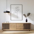  Flower Rose Art Print Minimalist Rose Flower One Line Drawing Poster Framed
