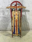 Vintage 47    Champion F-47 Wooden Snow Sled With Metal Runners Winter Usa Made