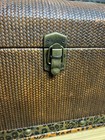 Vintage Decorative Leopard Treasure Chest Storage Pirate Trunk Faux Leather Wood