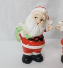 Vintage Christmas Santa Salt   Pepper Shakers 2 Santas Bag Of Toys Mcm Japan