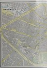 Vintage 1898 Brussels Belgium Map 14 x11    Old Antique Original Place Du Musee