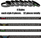 32 Pieces Bible Verses Bracelets Bulk Motivational Christian Rubber Bracelets Sc