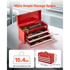 Tool Box 20 5-inch Portable Metal Tool Box With 3 Drawers Tool Organizer Red