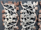 4 Panel Vtg Ornamental Wrought Cast Iron Architectural Salvage Rose Floral Porch