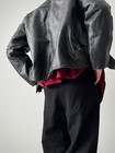 Vintage 1960s Mongolian  wico  Zip Black Leather Jacket