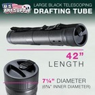 Drafting Drawing Poster Tube Extra-large Black Diameter  7-1 4   Len  42 To 62 