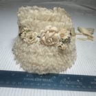 Antique Lace Baby Bonnet Pink Pale Lace Fair Condition