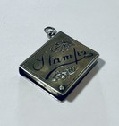 Antique Solid Sterling Silver Folding Stamp Book Case Gilt Chatelaine 1901