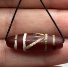 1000  Years Old Beautiful Ancient Agate Etched Carnelian Bead With Rare Patina