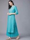 Women Viscose Rayon Kurti Palazzo Set Indian Designer Ethnic Kurta Set Dress